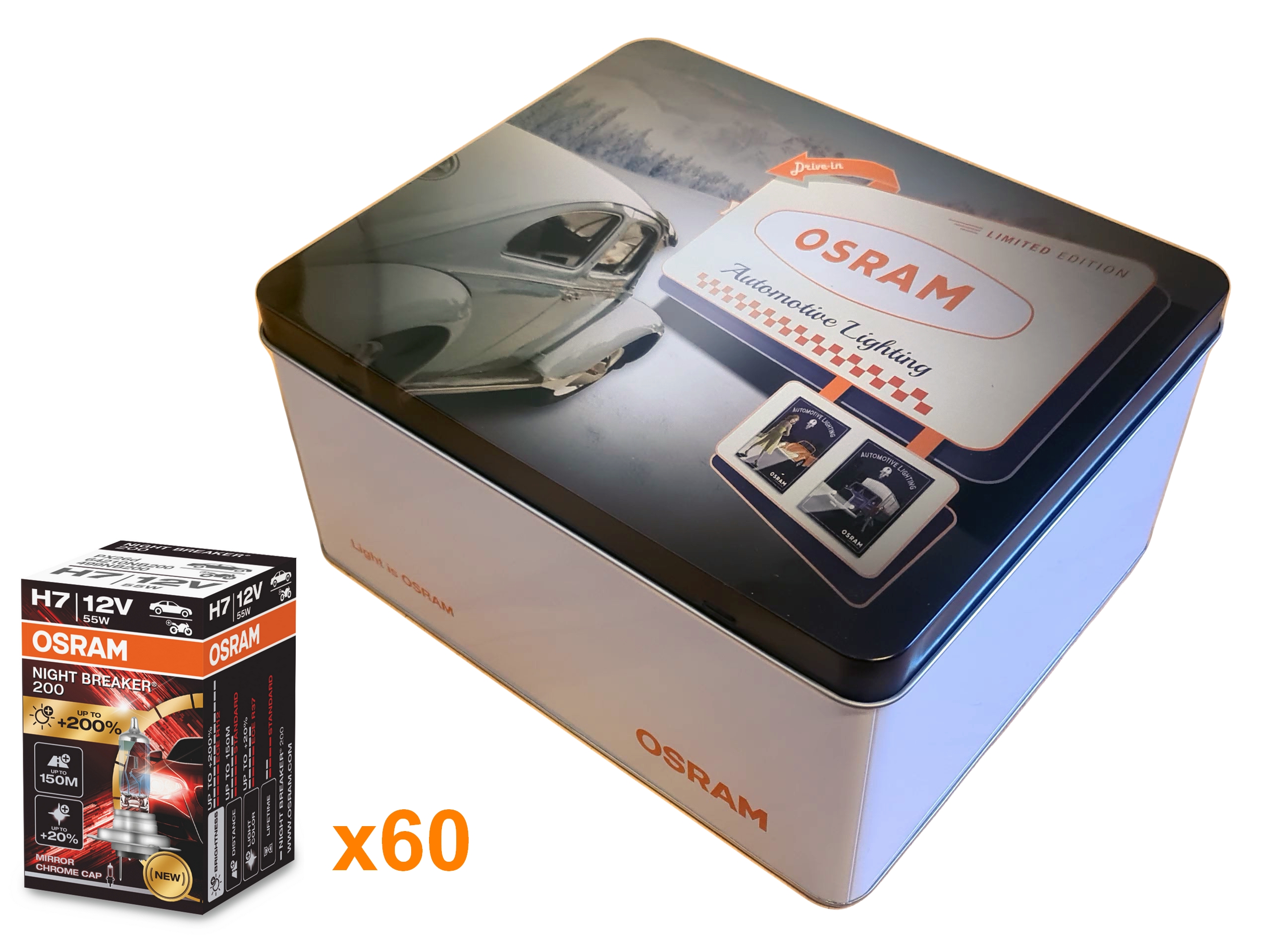 Aktions-Paket - 60x H7 NIGHT BREAKER 200 + 1x Limited Edition