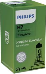 H7 12V 55W PX26d LongLife EcoVision 1 St. Philips